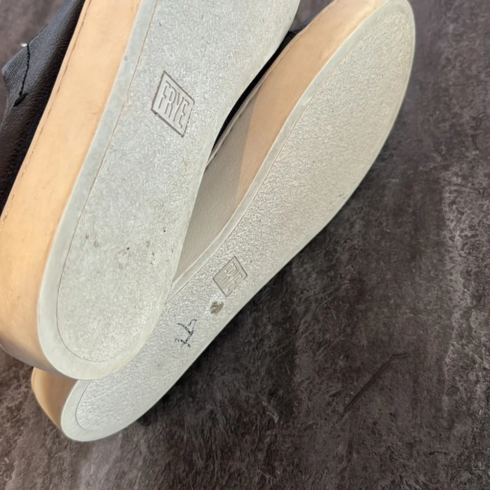 Frye Women's Lena Zip Mule Black Sneakers Flat 9.5 M - Picture 5 of 6